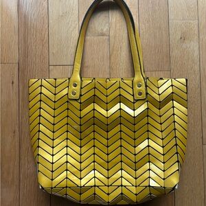 Yellow Chevron Tote Bag